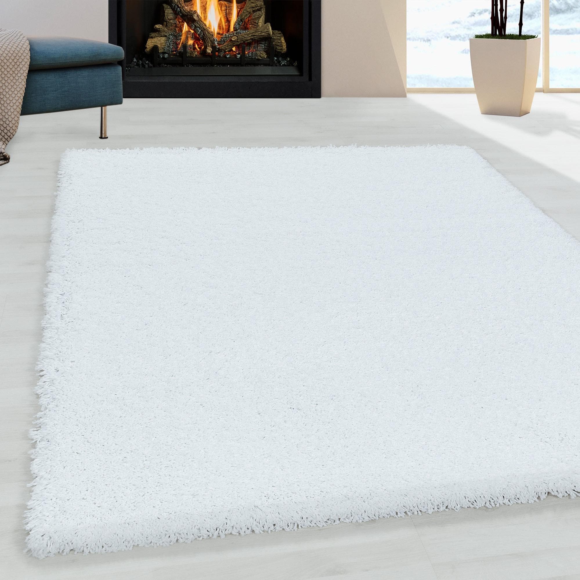 Ayyildiz Teppiche Sydney 3000 Hochflor-Teppich Weiß Shaggy