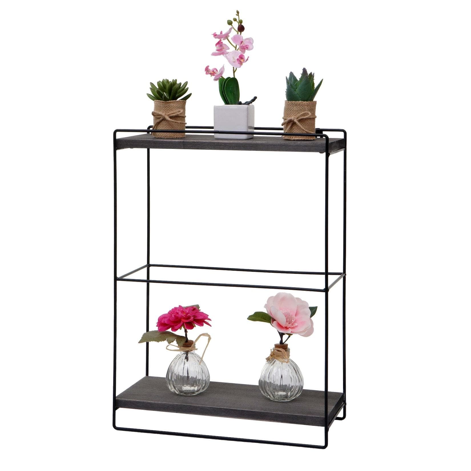 MCW Wandregal MCW-K77: Industrial-Look Metall-Holz Design