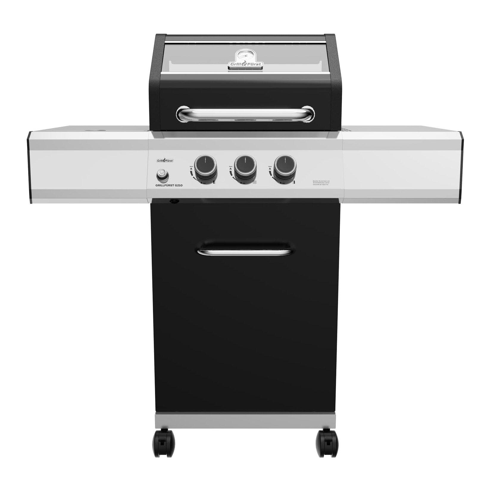Grillfürst G210E 2-Brenner Gasgrill mit Hochtemperaturbrenner und Edelstahlrost