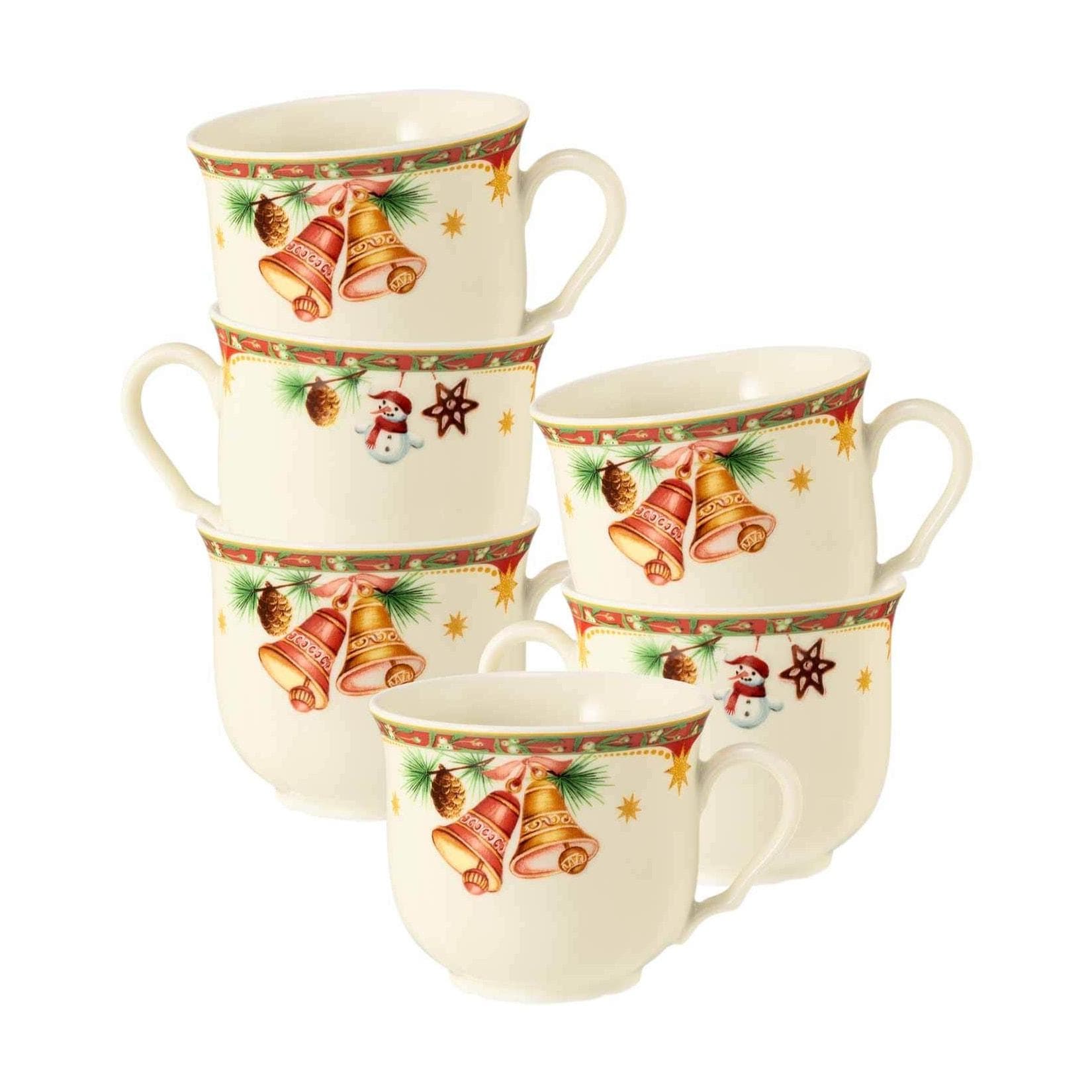 Seltmann Weiden Kaffeetassen Marieluise 6er Set Creme Porzellan