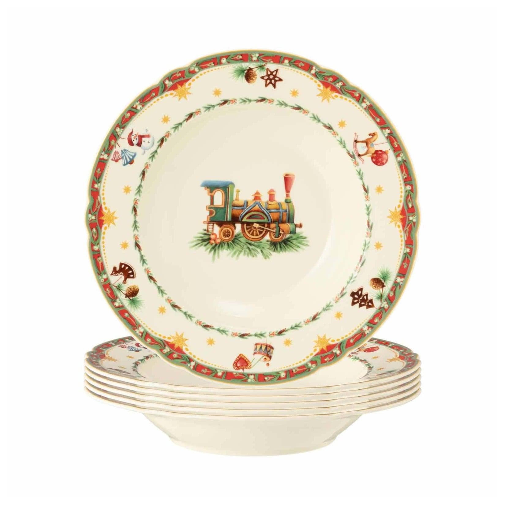 Seltmann Weiden Suppenteller Marieluise Weihnachtsnostalgie 6er Set