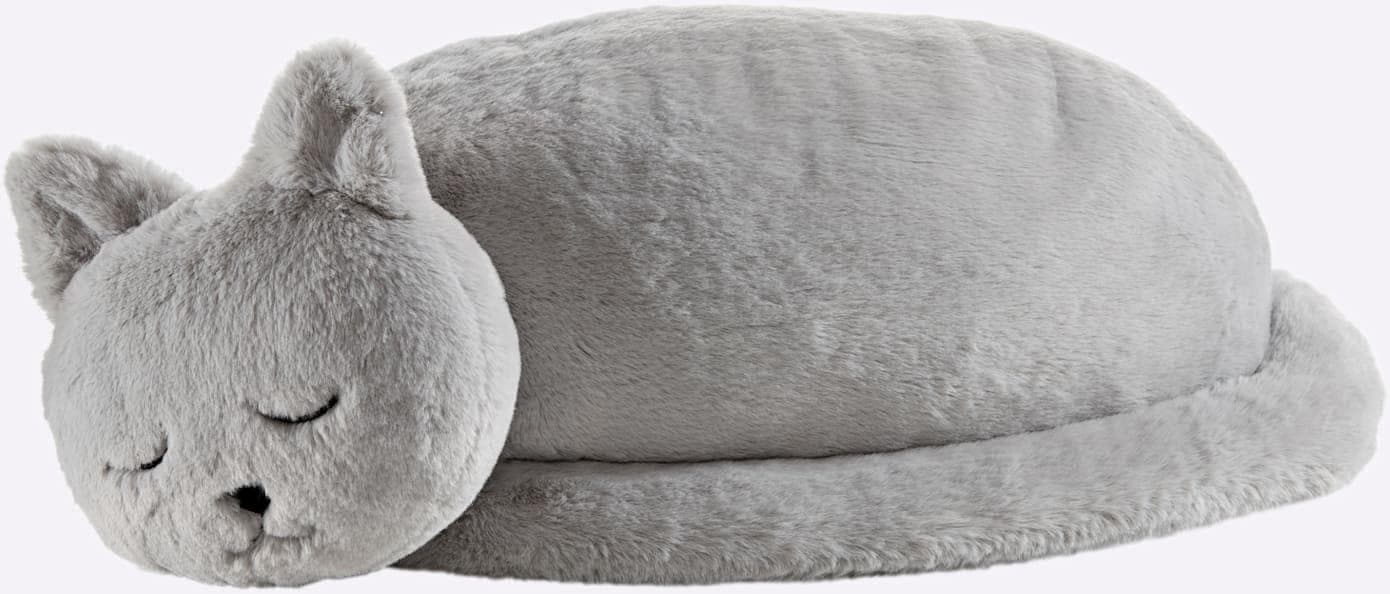 Baur Versand Kopfkissen Katzenform Grau 100% Polyester