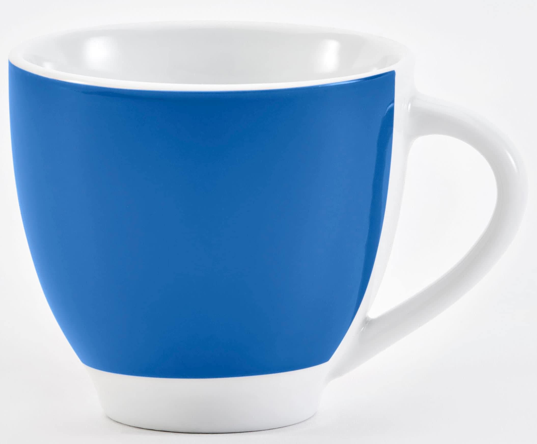 Van Well Vario Kaffeetassen 6-teilig Blau-Weiß Porzellan