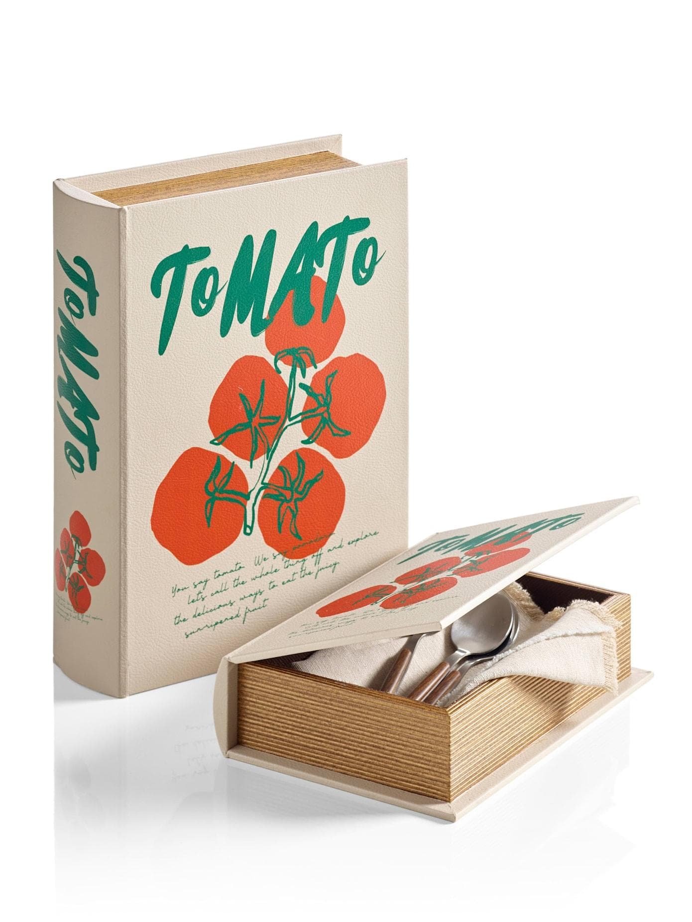 HEINE HOME Dekoschale Natur-Rot Buch-Optik