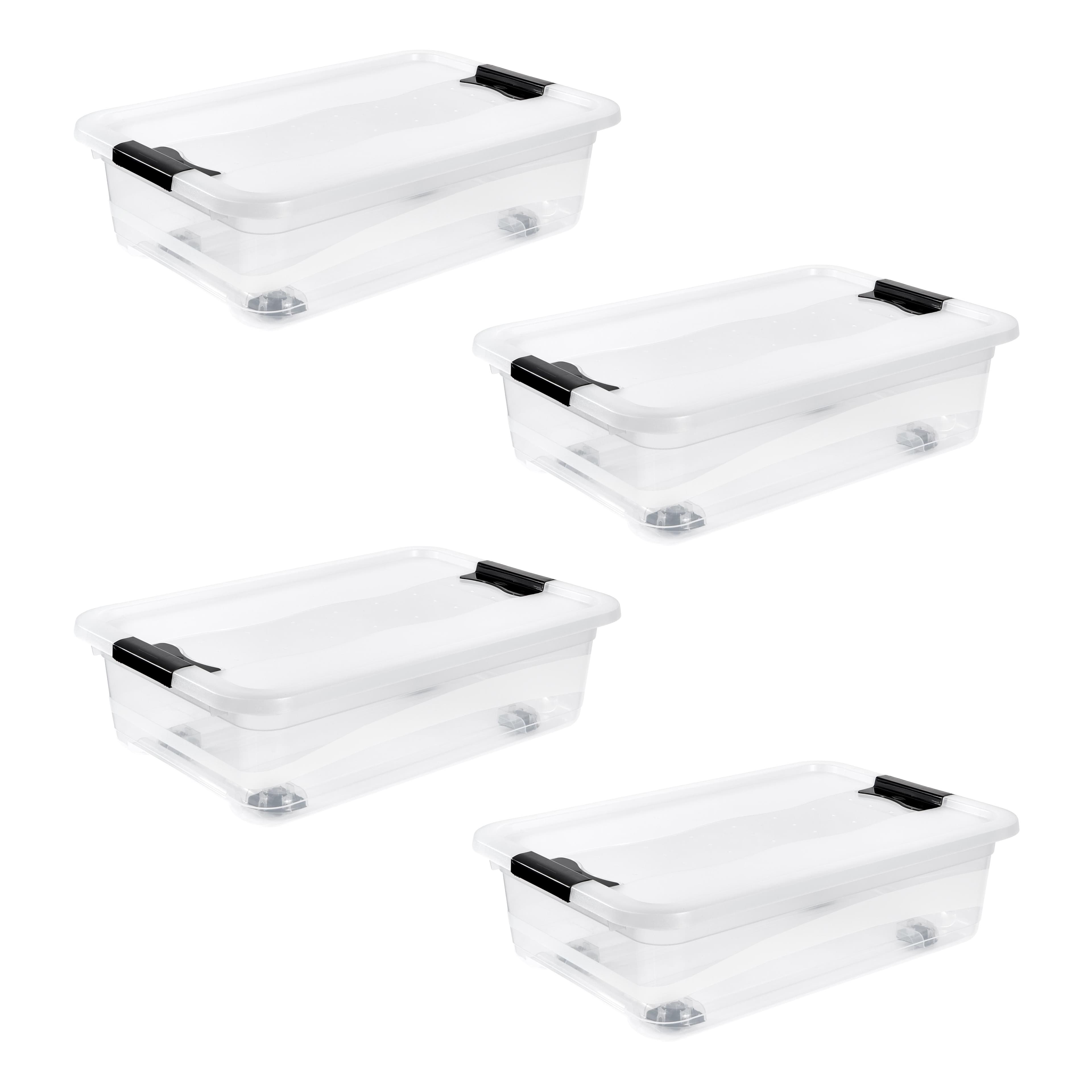 Moderne Aufbewahrungsbox aus transparentem Kunststoff