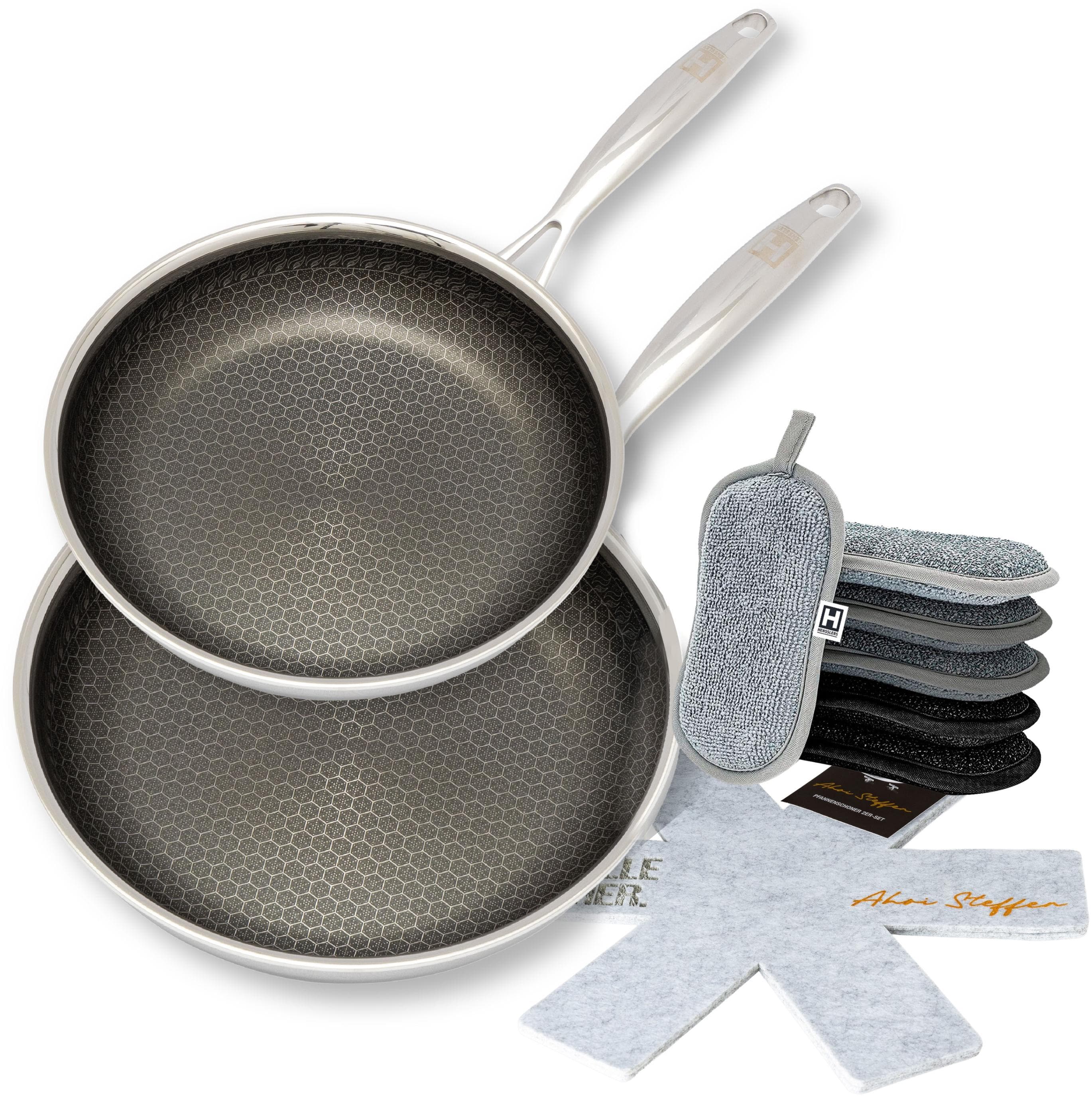 Pfannen-Set HENSSLERS Kochbox Deluxe Silberfarben