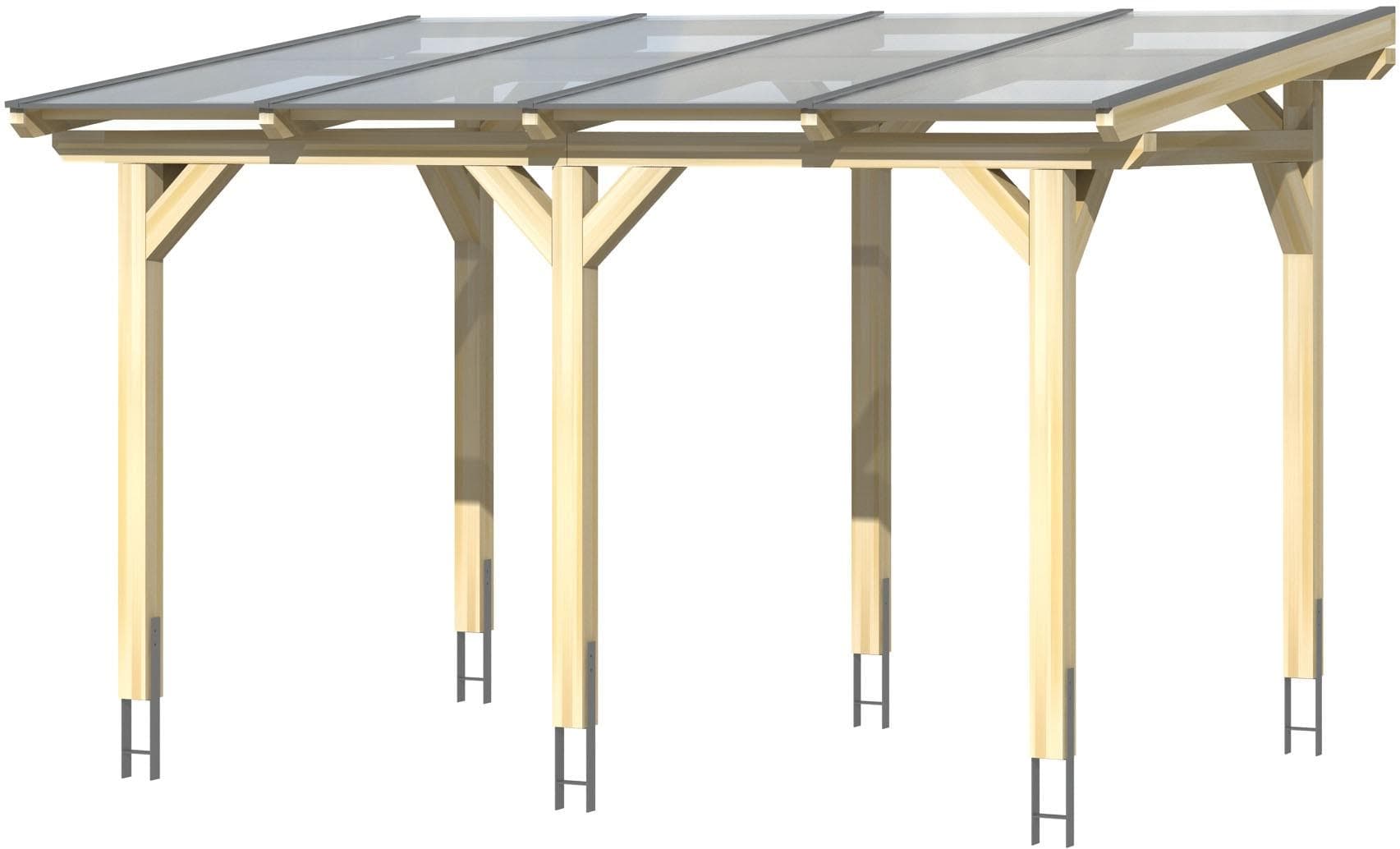 Terrassendach SKANHOLZ Siena Weiß Polycarbonat Terrassenüberdachungen