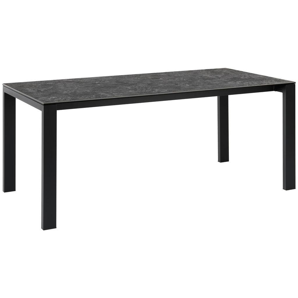 Livetastic Esstisch Schwarz Keramik-Glas-Kombination