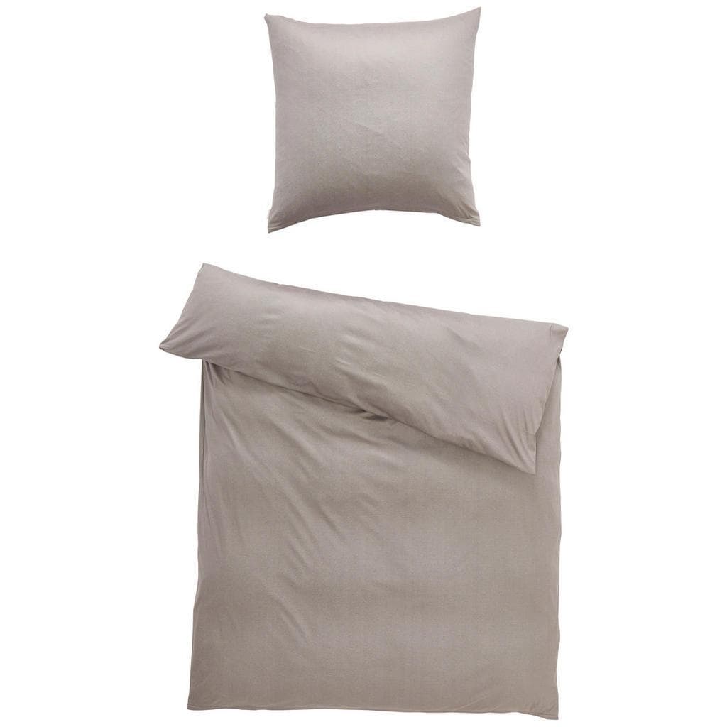 Estella Jersey-Bettwäsche Taupe 135x200 cm