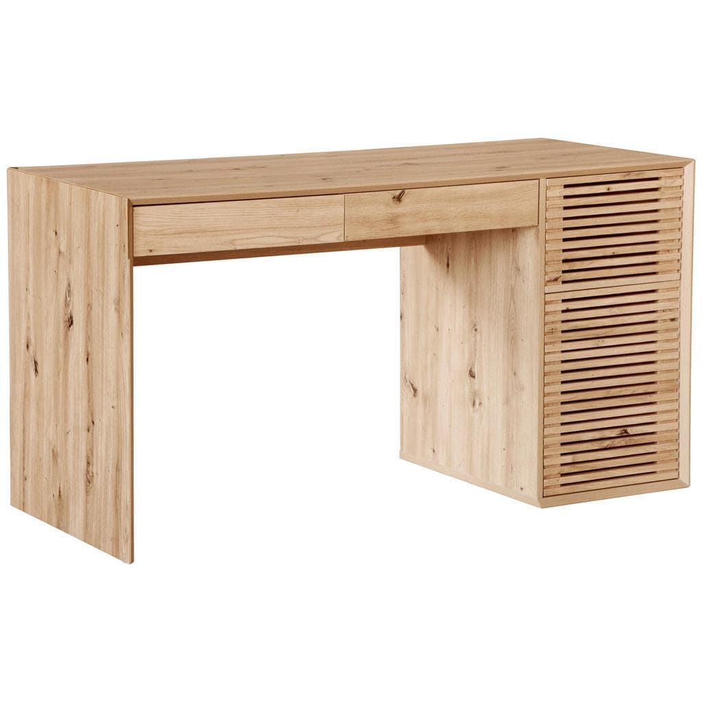 Hom`in Schreibtisch Eiche Artisan Holzwerkstoff 3 Schubladen