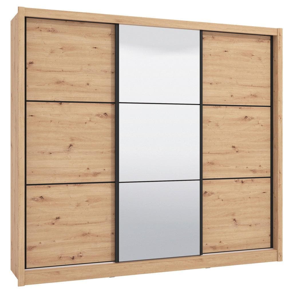 Xora Schiebetürenschrank Eiche Artisan Holzwerkstoff 9 Fächer