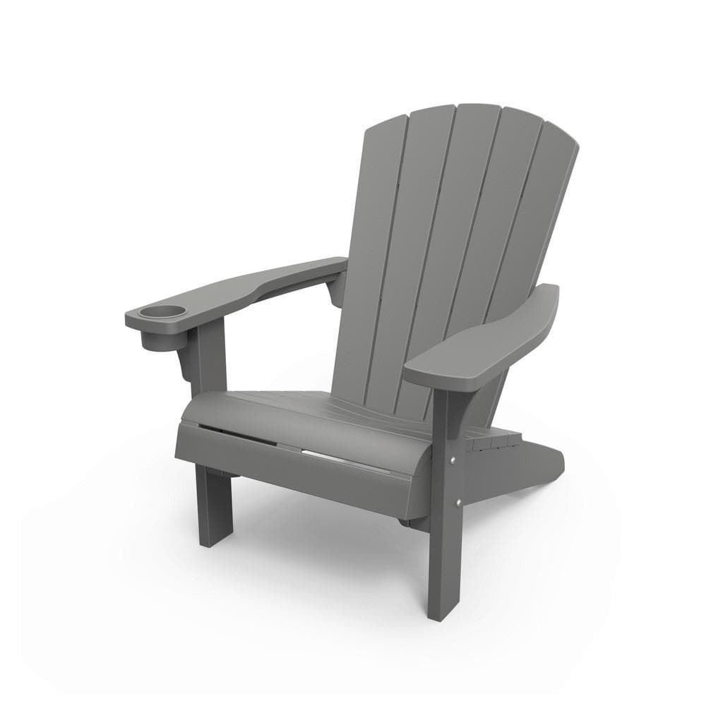 Keter Garten-Relaxsessel Graphit Kunststoff Holzoptik