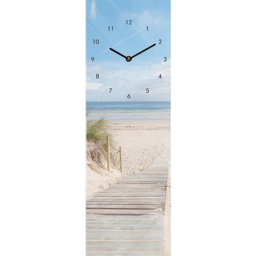 Euroart Wanduhr Mehrfarbig Glas 20x60x3.1 cm Dekoration