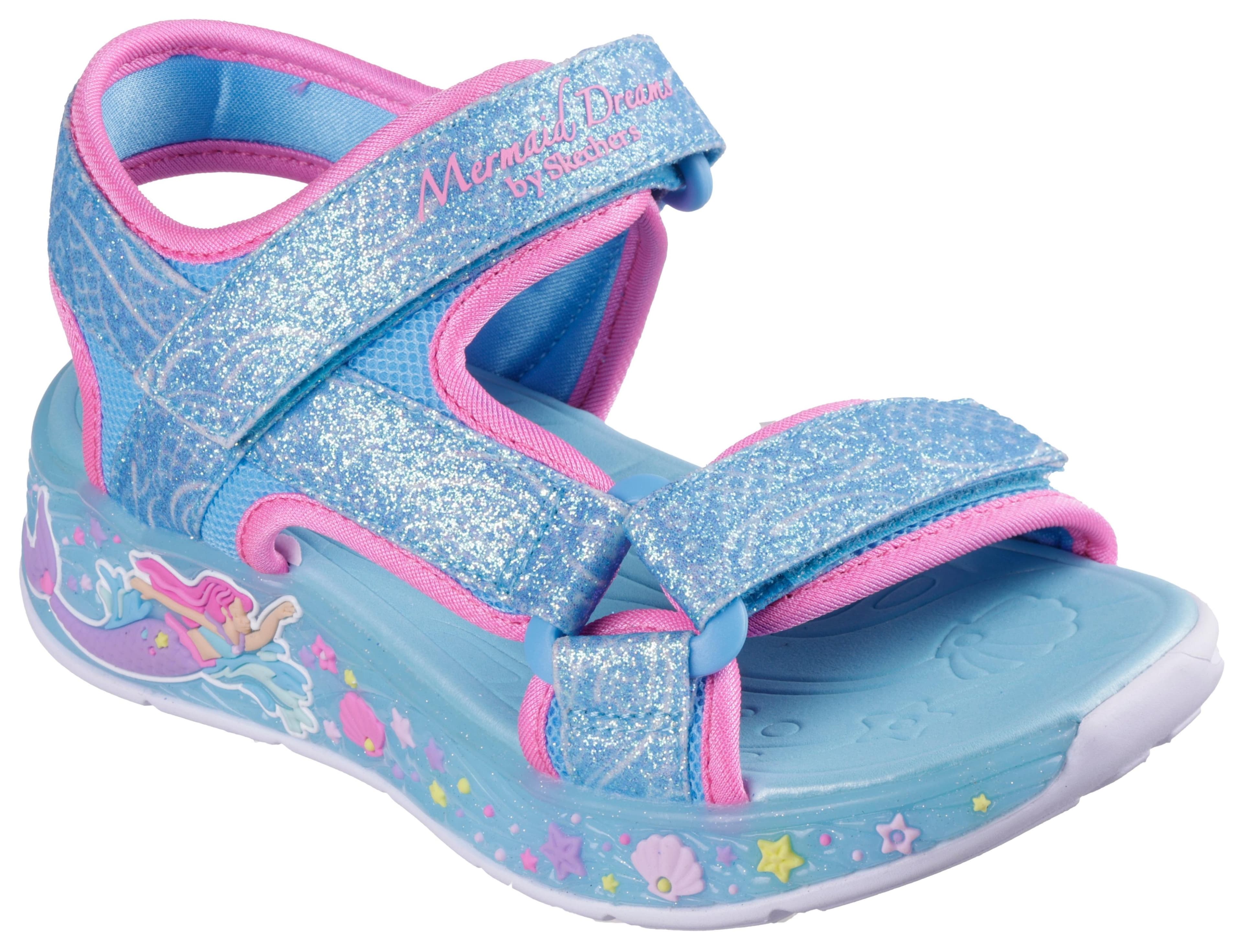 Skechers Mermaid Dreams Sandale Mädchen Blau Meerjungfraudesign