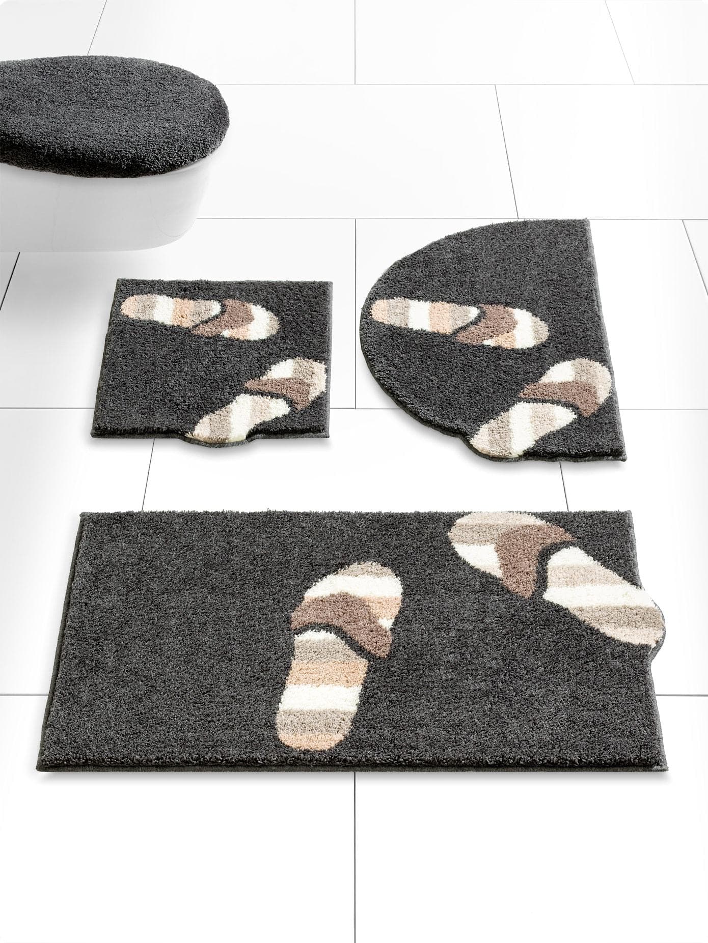 Badematte Grund Anthrazit Rechteckig