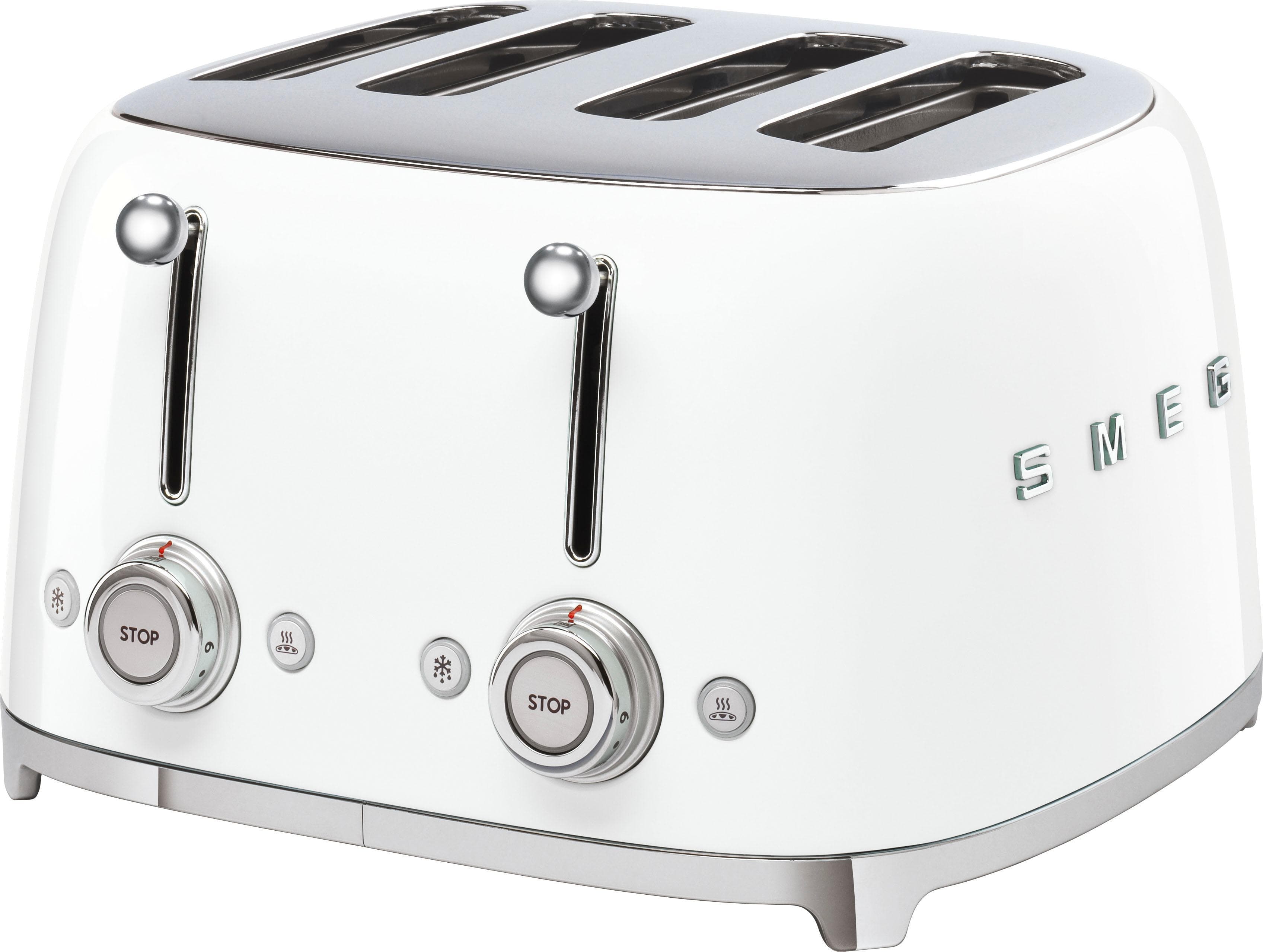 SMEG Toaster "TSF03WHEU" Weiß 4-Schlitz