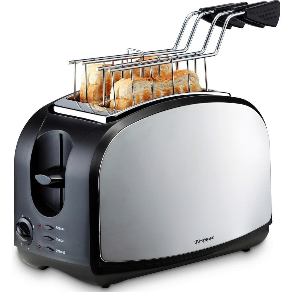 Trisa Electronics Toaster Schwarz Kunststoff Krümelschublade