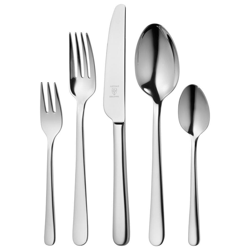 Klassisches Besteckset aus Edelstahl in Silber