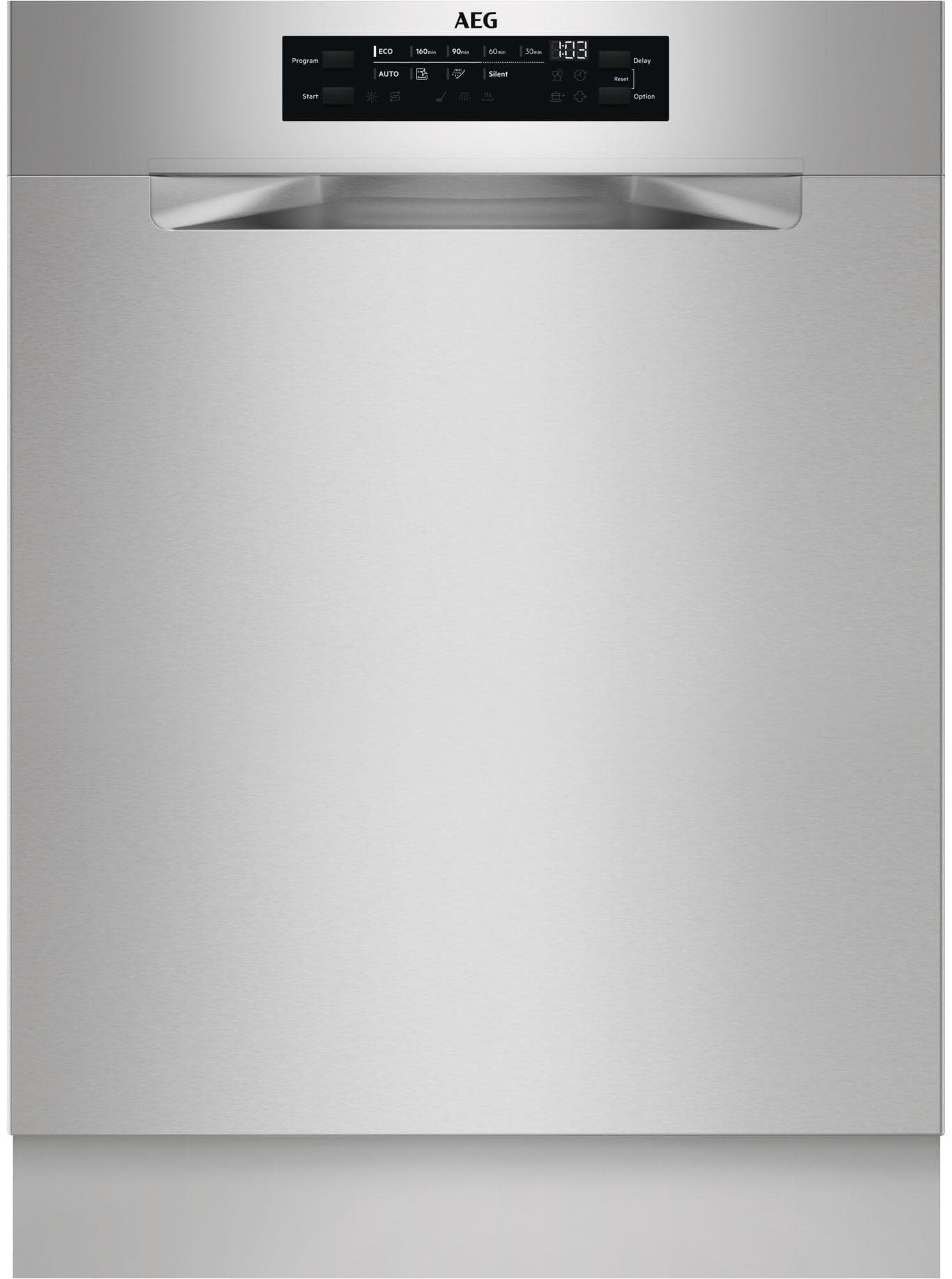 AEG Unterbaugeschirrspüler FUS7572APM Silber AirDry