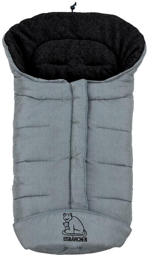Heitmann Felle Winterfußsack Eisbärchen Grau Fleece Kinderwagen