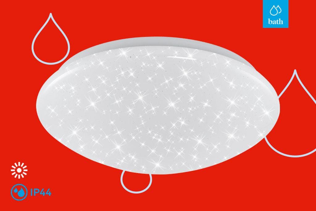 Briloner Leuchten LED Deckenleuchte ELIPSO Weiß Sternenhimmel IP44