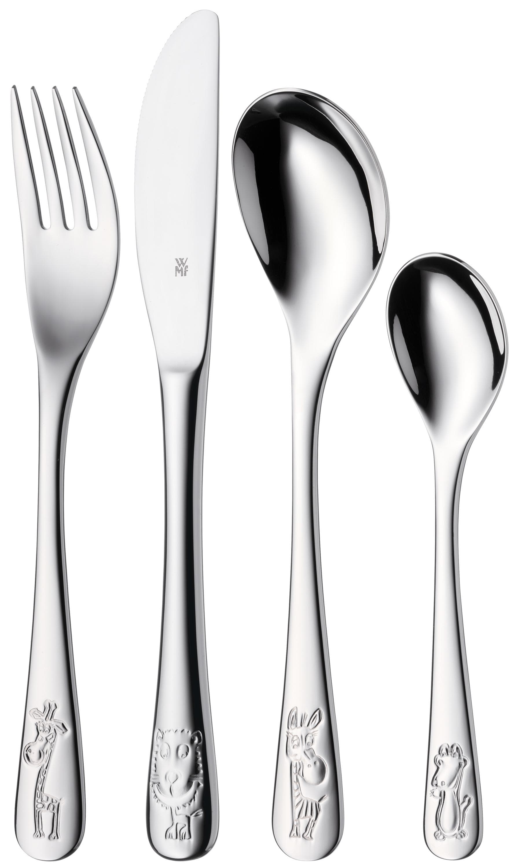 WMF Kinderbesteck Safari Silber 4-teilig