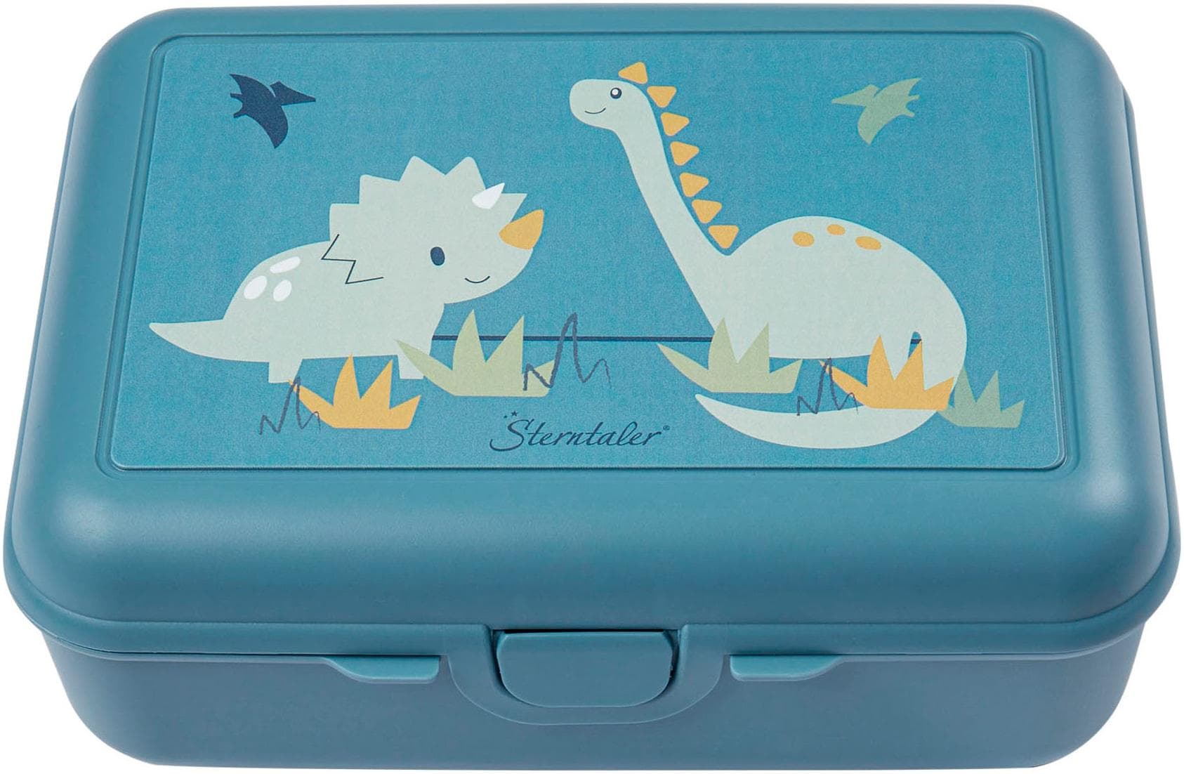 Mittelblaue Lunchbox Dino Rexi aus Polypropylen