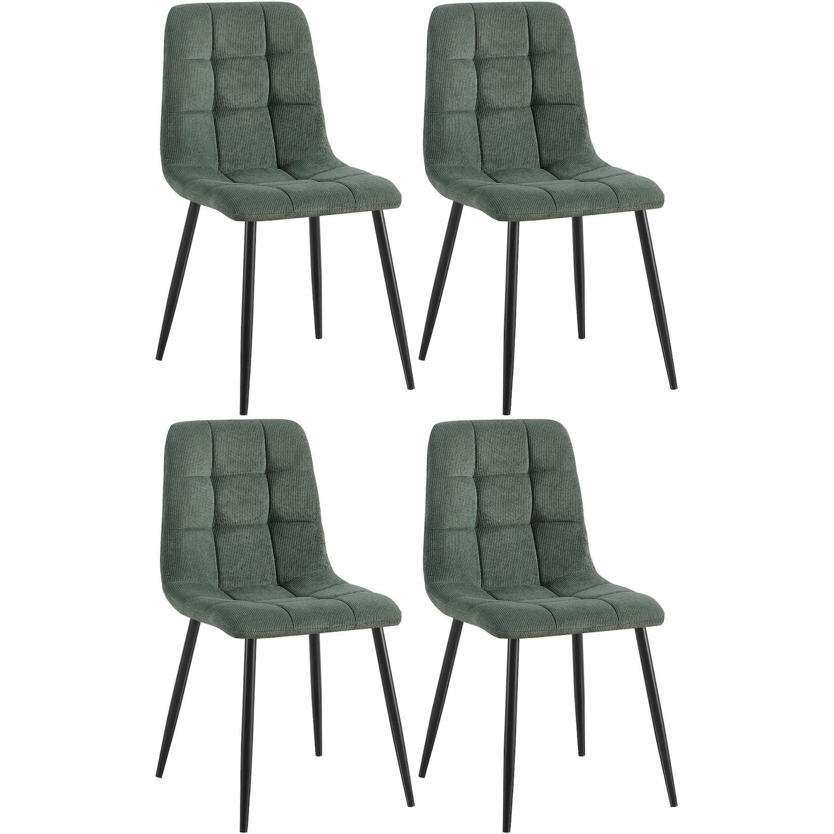 CLP Esszimmerstuhl Tilde 4er Set mit Metallgestell, bis 150 kg belastbar