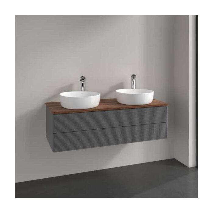 Villeroy & Boch Antao Waschtisch-Unterschrank 2 Auszüge Anthracite Matt