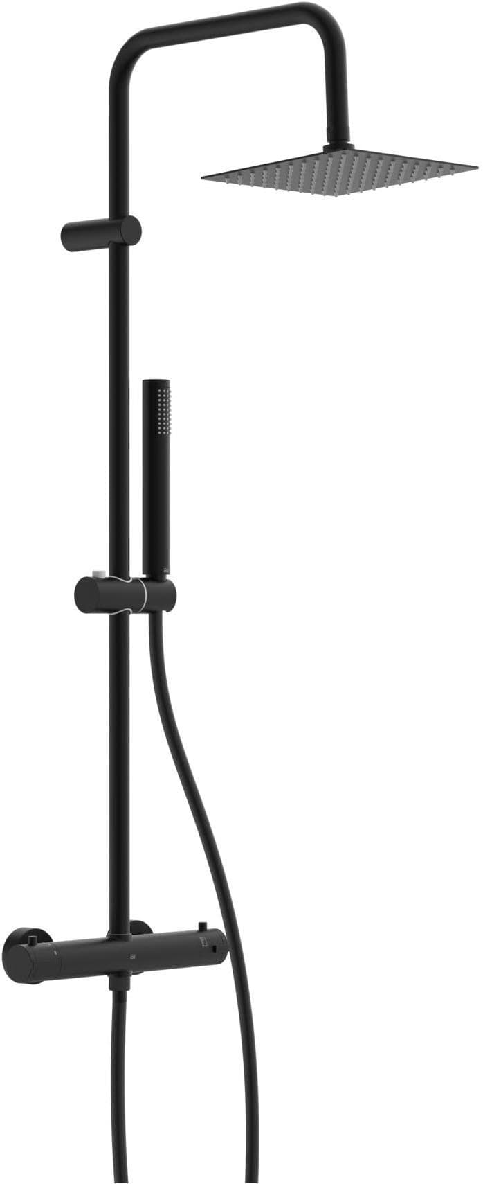 Brausegarnitur WELLTIME "Porto" Schwarz Regendusche