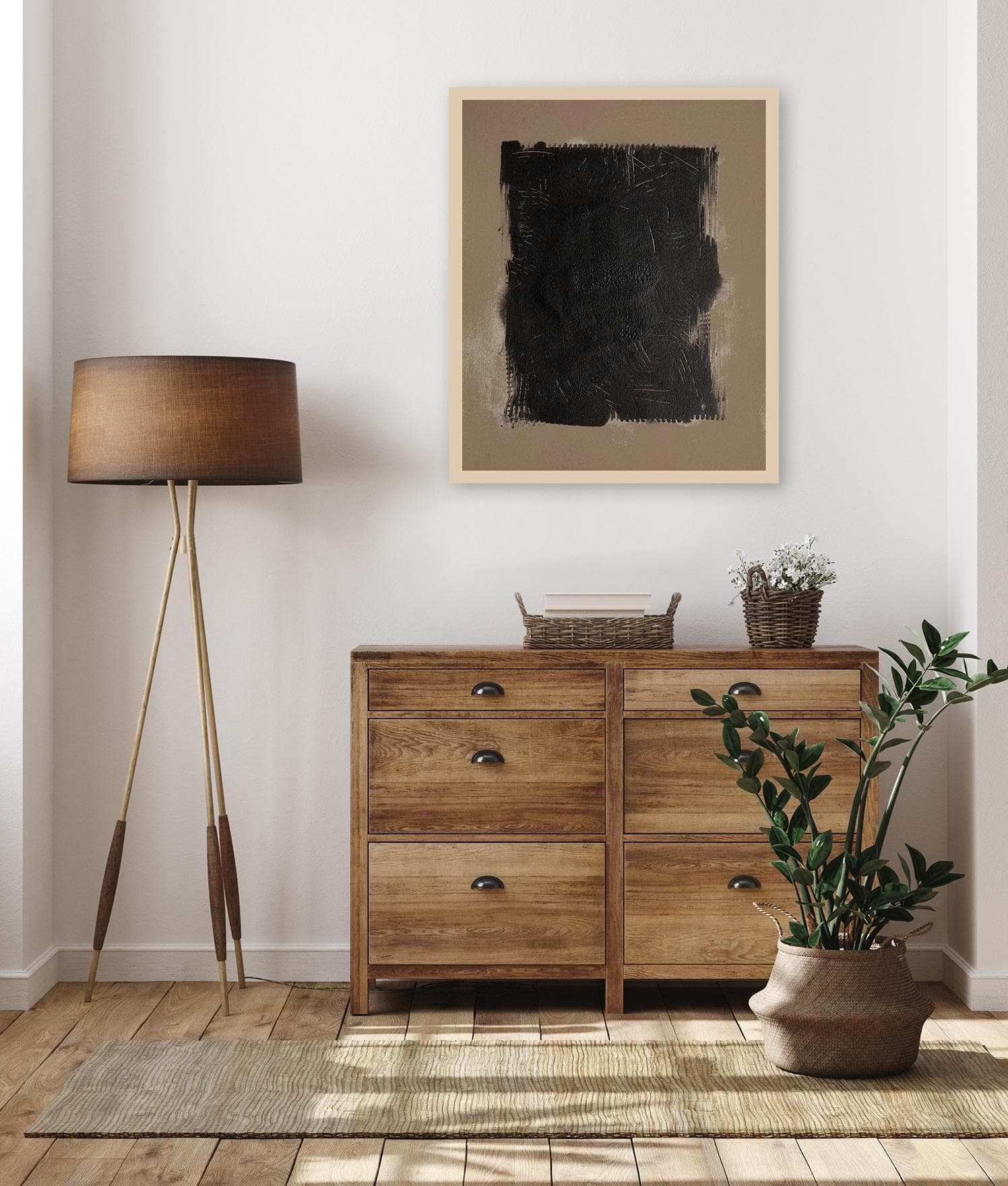 Einzigartiges Galerie-Bild aus Acrylglas, Holz und Papier