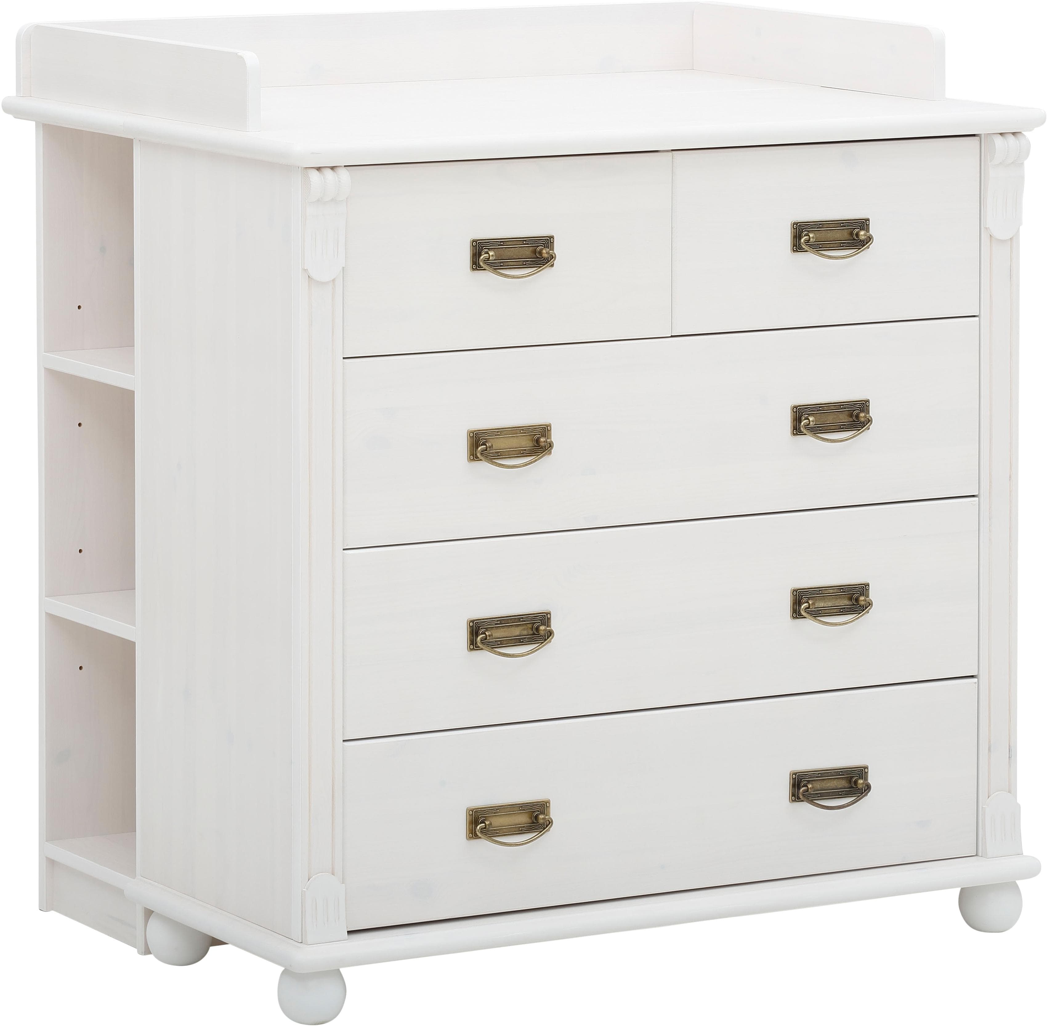 Massivholz-Babyzimmerset Landhausstil mit Messinggriffen