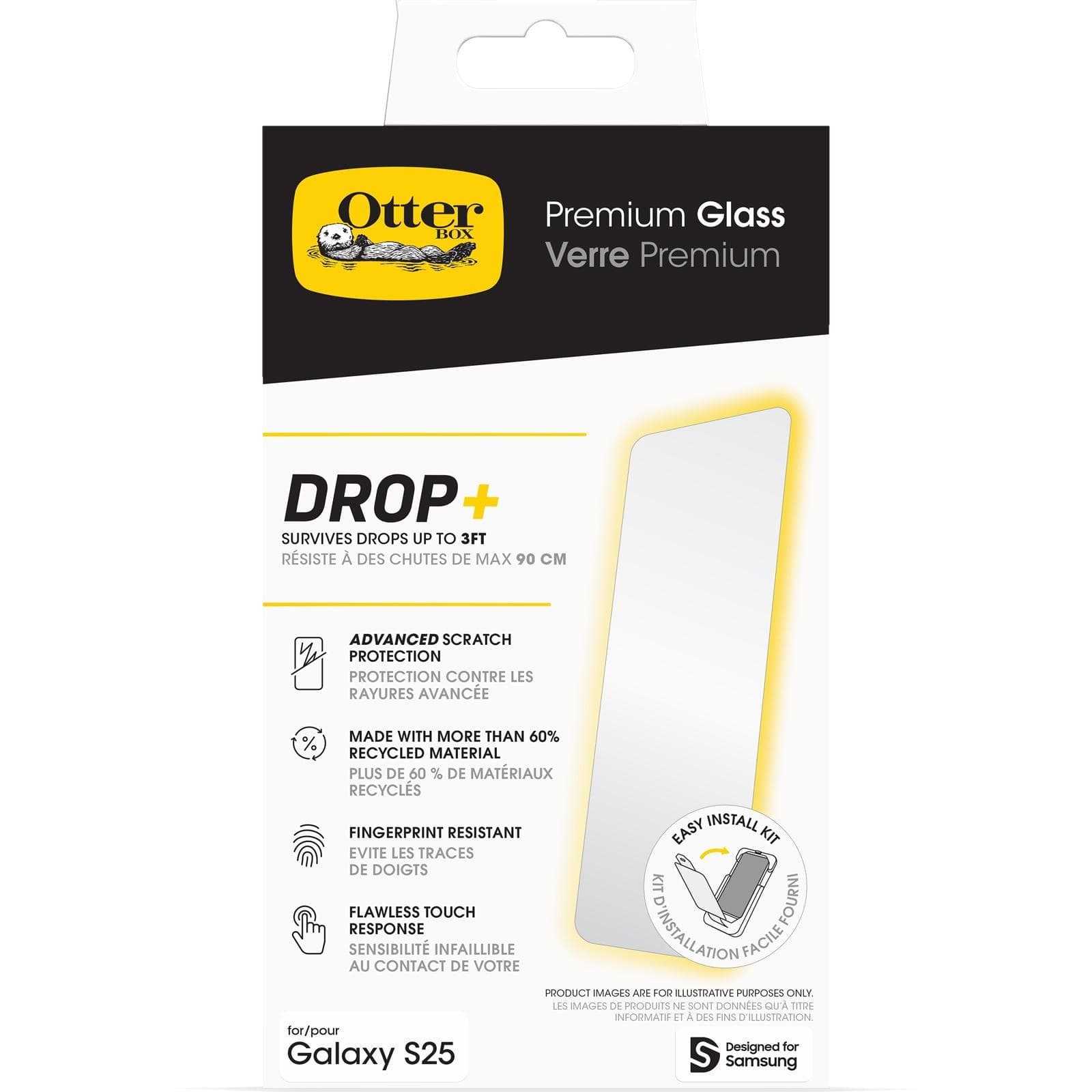 OTTERBOX Premium Glass Displayschutzglas transparent für Samsung Galaxy S25