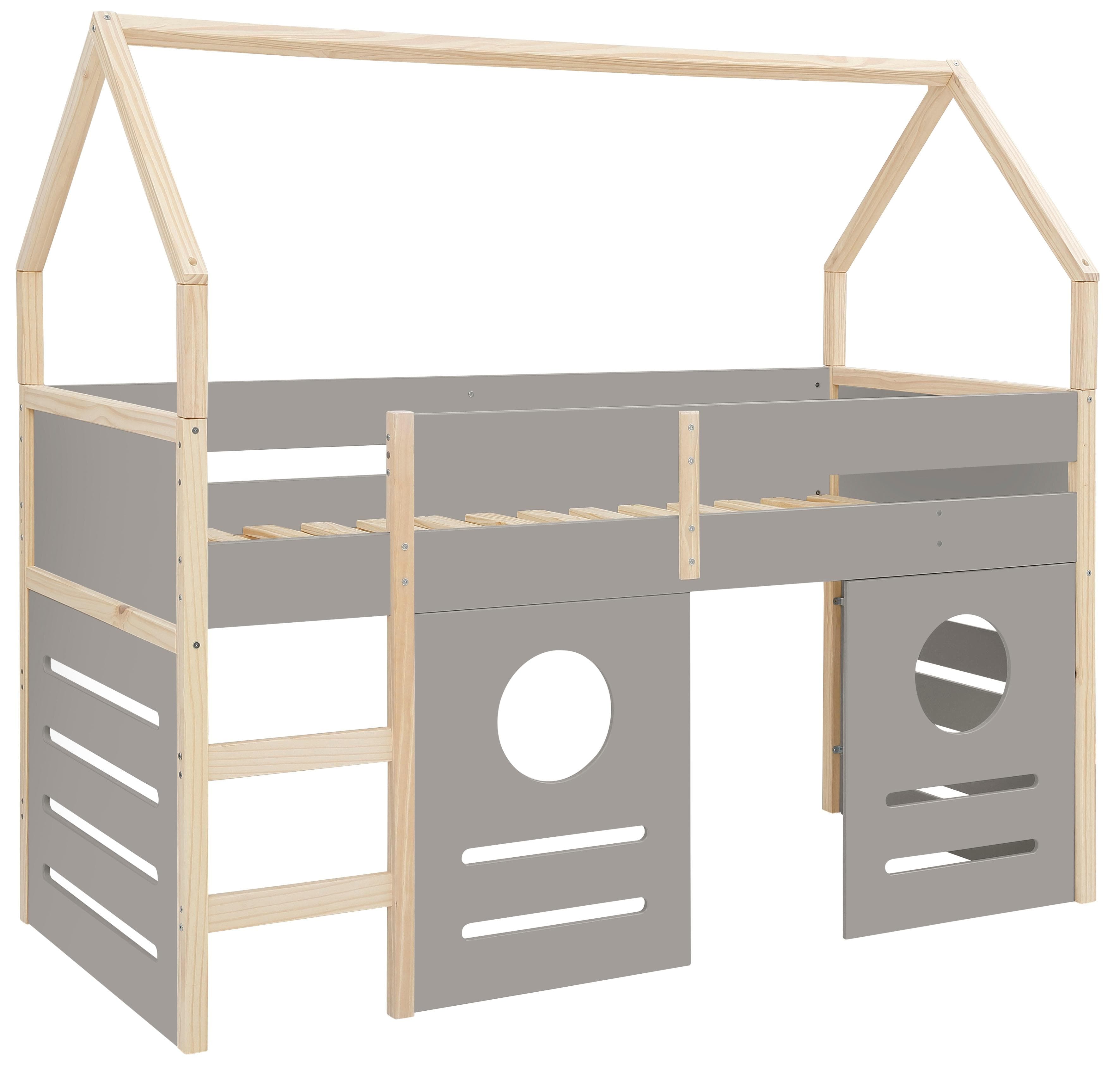 Hochbett Janne Kiefernholz Einzelbett Holzleiter