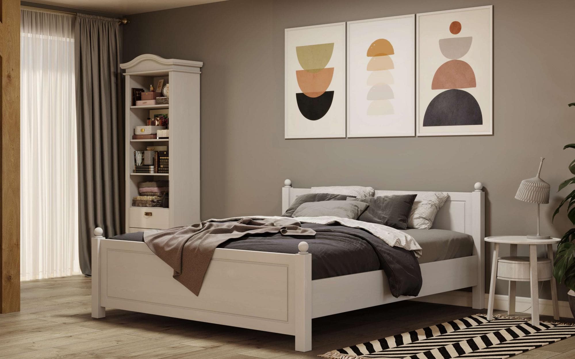 OTTO HOME Mila Massivholzbett Weiß Kiefer FSC