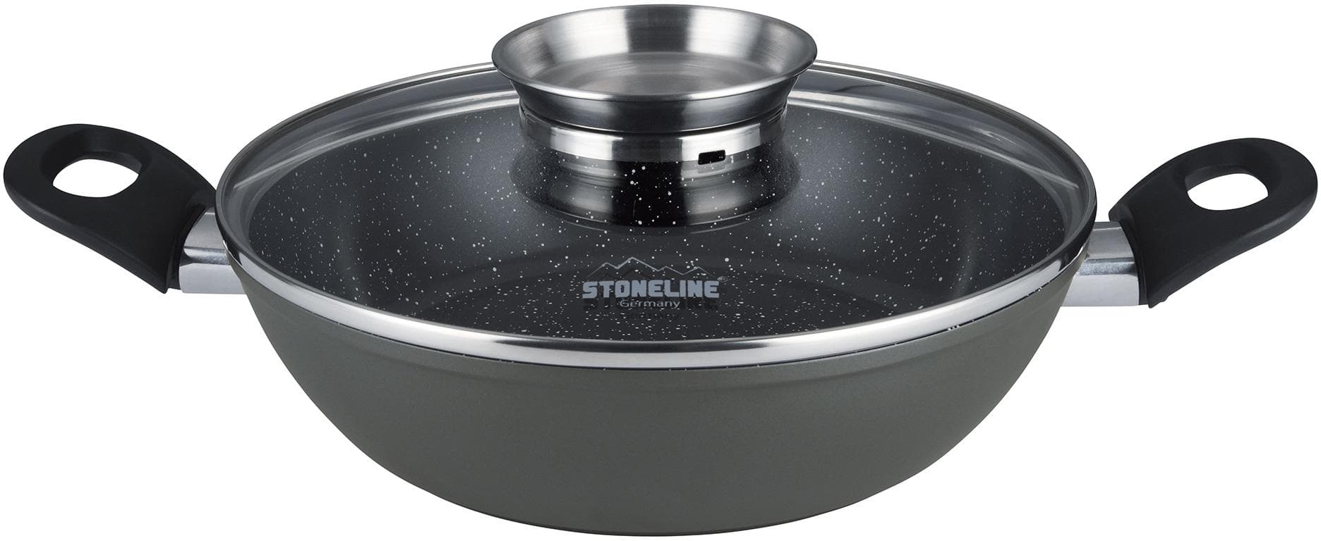 Servierpfanne STONELINE CERAMIC grau anthrazit 24 cm Induktion