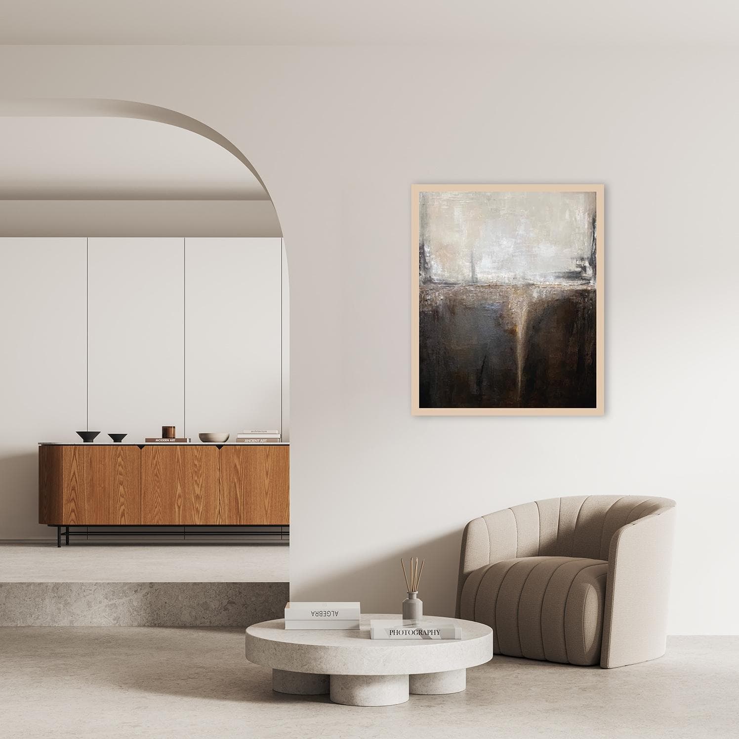 Bild mit Rahmen "Emma" Schwarz Abstraktes Motiv LeGer Home by Lena Gercke