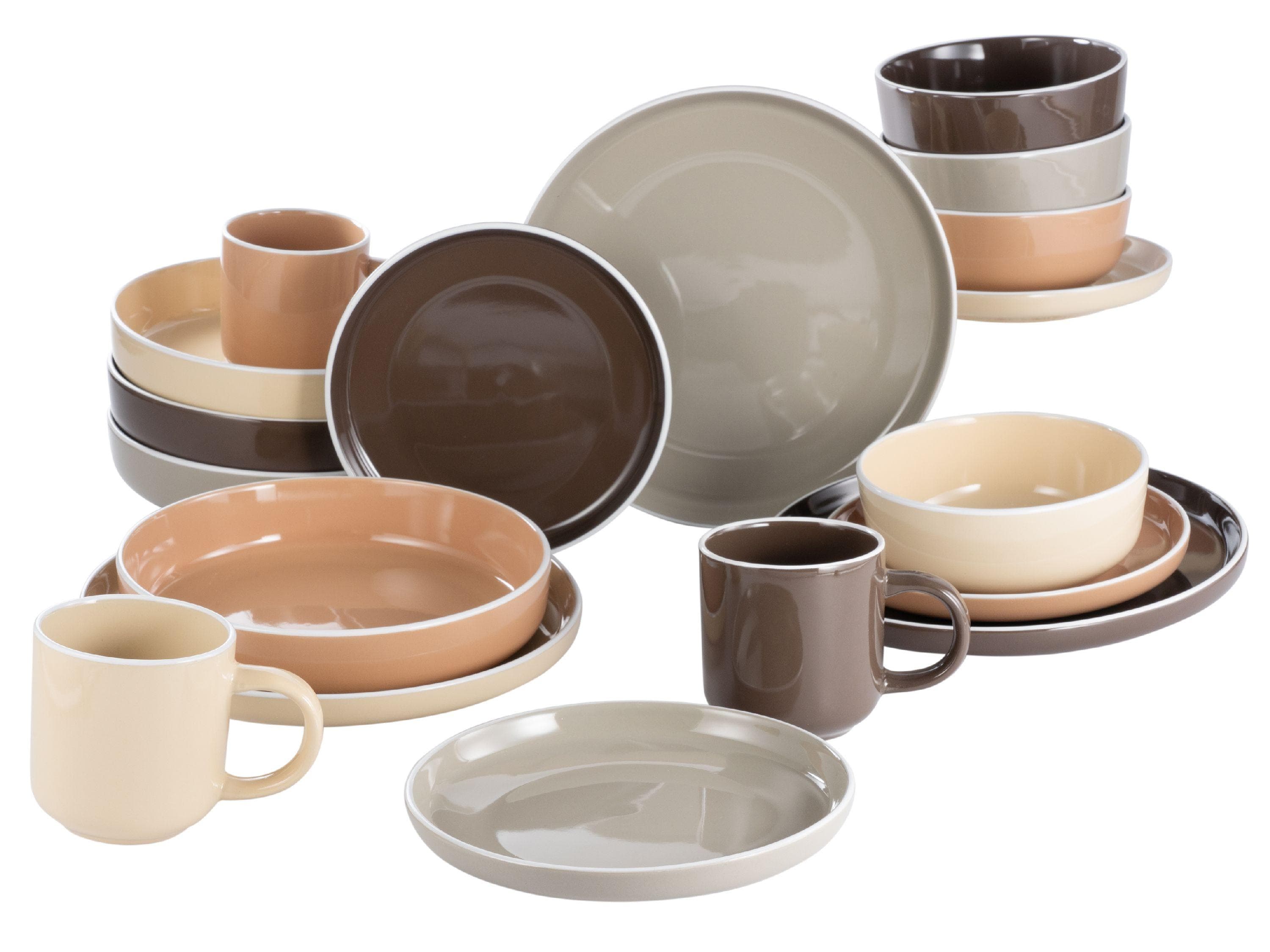 Kombiservice NORDIC MOCHA 16-teilig Braun