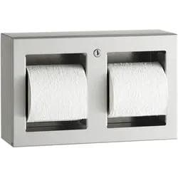 Bobrick B-3588 WC-Papierrollenhalter für 2 Rollen, abschließbar Edelstahl matt