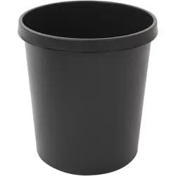V-Part Runder Papierkorb 18 Liter Schwarz Kunststoff