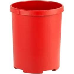 V-Part Runder Papierkorb 50 Liter Kunststoff Rot