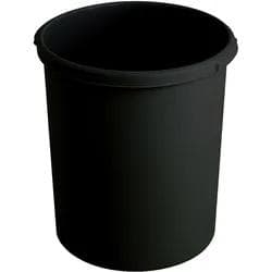 Vepa Bins Runder Papierkorb 30 Liter Kunststoff Schwarz