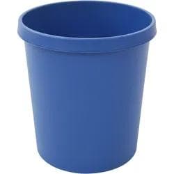 V-Part Runder Papierkorb 18 Liter Kunststoff Blau