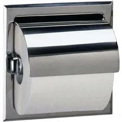 Bobrick B-6697 WC-Papierrollenhalter mit Abdeckung für Einzelrolle, Wandeinbau 1 Spender