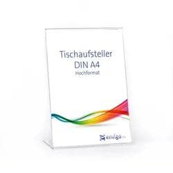 Tischaufsteller L-Ständer DIN A4 Hoch Glasklarer PS-Kunststoff