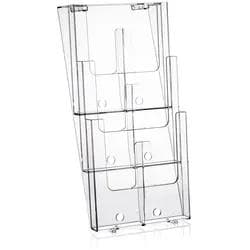 Wand-Prospekthalter DIN A4 & DIN lang mit 3 Fächern