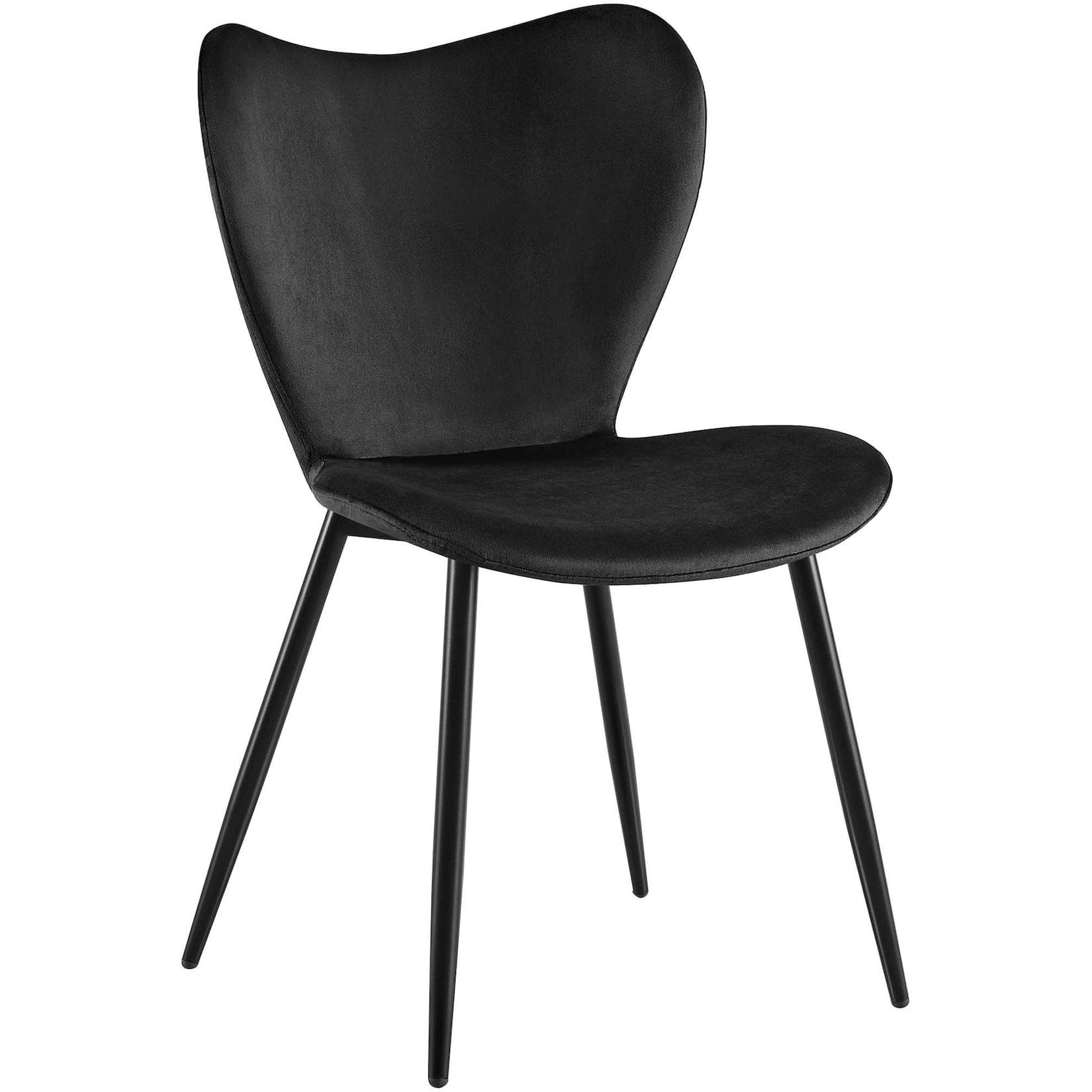 CLP Esszimmerstuhl Maika Retro Polsterstuhl Samt/Stoff Metallgestell