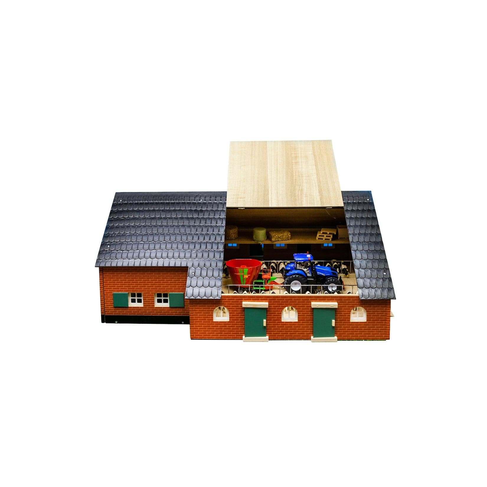 Kids Globe Viehstall mit Bauernhaus aus Holz