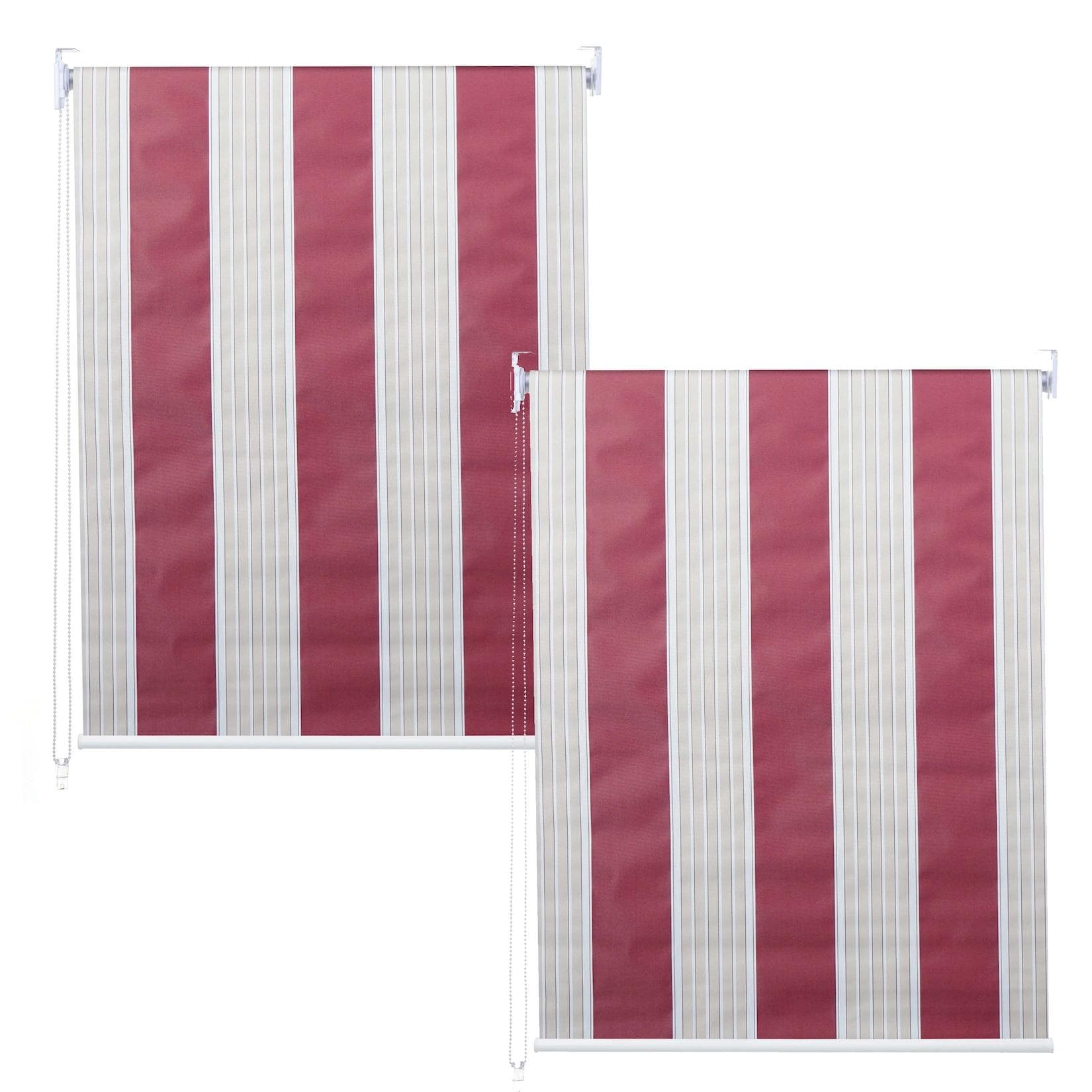 2er-Set Rollo MCW-D52 Fensterrollo Seitenzugrollo Jalousie 100x160cm Blickdicht