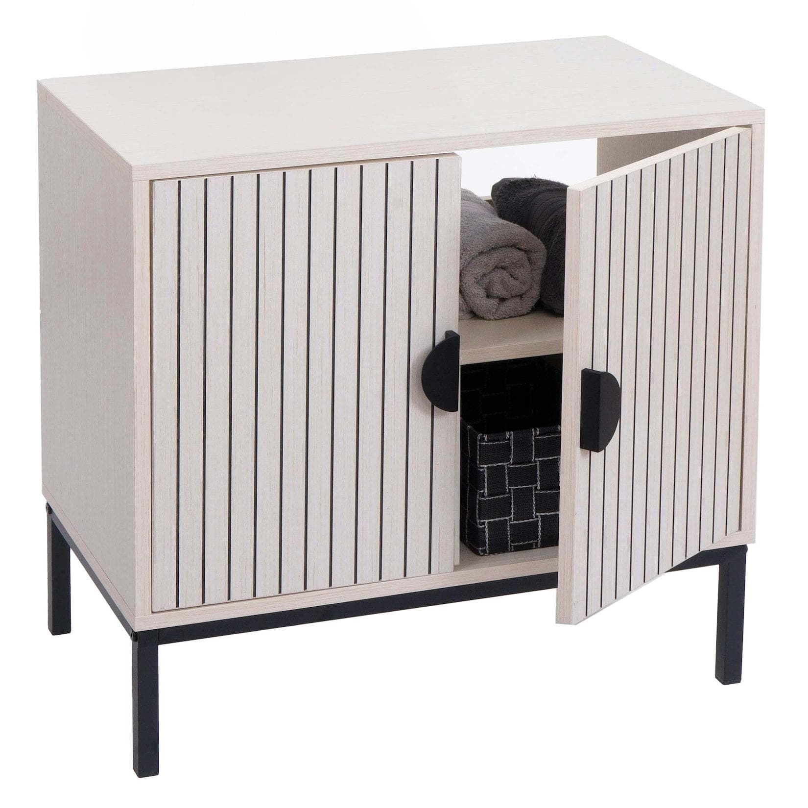 MCW Waschbeckenunterschrank MCW-O42-W Soft-Close Türen